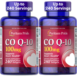 Puritan's Pride 普丽普莱辅酶Q10软胶囊保护心脏 100mg240粒*2瓶