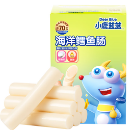 小鹿蓝蓝海洋鳕鱼肠 宝宝零食儿童零食营养健康 双重DHA 原味*1盒