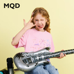 马骑顿（MQD）女童夏季学院风卡通可爱甜美穿搭出行中大童上衣短袖T恤 粉红 110