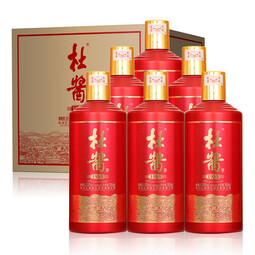 杜酱贵州茅台镇 53度酱香型白酒 纯粮食高粱酒 窑藏老酒 瓶装500ml 53度 500mL 6瓶 整箱+3个手提袋