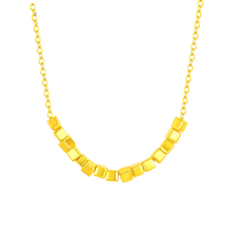 中国黄金（CHINA GOLD）黄金项链女士足金甜蜜小方糖吊坠首饰节日生日礼物送女友爱人 甜蜜小方糖吊坠【配S925链】约0.75g
