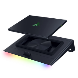 雷蛇（Razer）笔记本压风式散热底座 自适应智能控温降噪散热器 支架拓展坞 支持雷云 按键映射 HYPERBOOST