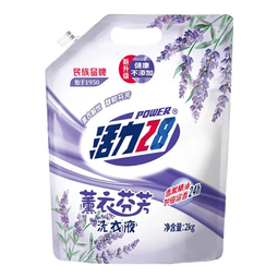 活力28薰衣芬芳洗衣液2kg香味持久留香补充装去污渍护色防串色 1袋装