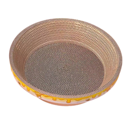【京东物流】猫抓板磨爪猫窝一体耐磨不掉屑超大号猫玩具猫咪用品 圆形小号+猫薄荷