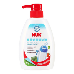 NUK奶瓶果蔬清洁液 洁净专用清洗液 儿童宝宝奶嘴餐具玩具去污清洁剂 果蔬奶瓶清洁液400ML