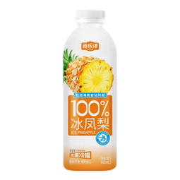100%苹果汁凤梨汁荔枝果汁900ml大瓶装饮料夏季饮品清爽解腻 【3瓶】100%凤梨汁