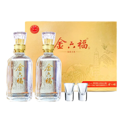 金六福白酒礼盒 兼香型白酒 中秋礼盒 50.8度 500mL 2瓶 福藏天地礼盒
