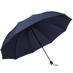 天堂 双人雨伞三折 雨伞加大加固三折晴雨伞全钢十骨大伞 乌木黑