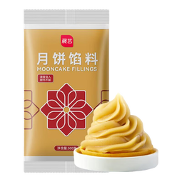 展艺月饼馅料低甜水洗红豆沙莲蓉馅料粽子汤圆元宵包子面包蛋黄酥中秋 白莲蓉馅 500g*1袋