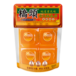 桥头 火锅底料360g 重庆鸳鸯火锅红油麻辣烫调料 家用独立小块冒菜料 老火锅底料360g（90g*4）