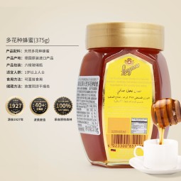 琅尼斯（Langnese）天然多花种百花蜂蜜375g德国原装进口早餐牛奶麦片伴侣冲饮