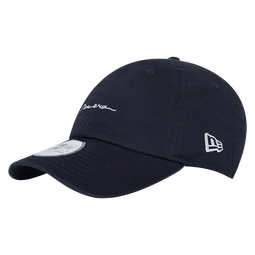 NEW ERA 纽亦华手写logo弯檐棒球帽男女情侣软顶刺绣鸭舌帽 13792915-藏青色 CC手写款 OSFM（56-62cm）