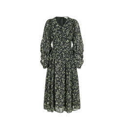 moussy 【刘亦菲同款】南法度假风碎花浪漫优雅连衣裙028ISX33-3711 020黑色 S