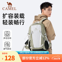 骆驼双肩包大容量旅行背包学生书包电脑包短途旅游轻便户外登山包 碧山绿 背负系统 23L 574C634629