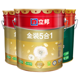 立邦乳胶漆金装净味五合一油漆室内墙漆家用自刷涂料墙面漆环保墙漆 【门店同款】 51L*1件 套装(2面1底)