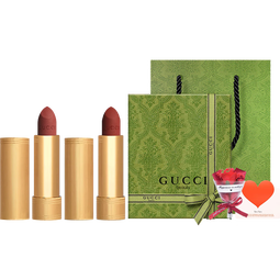 古驰（GUCCI）口红绒雾哑光505唇釉208化妆品套装唇釉情人节礼物送女生女友礼盒 【双色礼盒】绒雾#217+绒雾#505