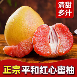 庾丰福建琯溪平和红心蜜柚 新鲜水果整箱柚子孕妇水果中秋节送礼团购 净重4.5-5斤装（约2粒）