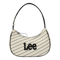 LEE飞织丹宁腋下包2025新款女士包手拎单肩包斜挎新月包时尚 米白
