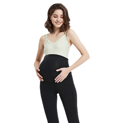 Spring Maternity喜临孕妇裤夏季外穿薄款健美孕妇裤托腹提臀显瘦孕妇瑜伽裤 舒温丝绒孕护裤（黑色） M