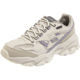 斯凯奇（Skechers）男鞋夏季休闲鞋户外运动鞋厚底增高老爹鞋复古百搭熊猫鞋 浅灰色/LTGY 42.5