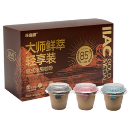 连咖啡鲜萃意式浓缩冻干速溶黑咖啡礼盒金馥顺混合装3g*60颗