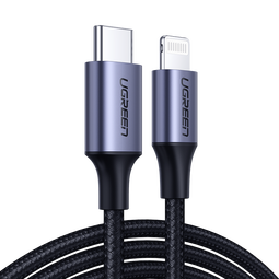 绿联【MFi认证不弹窗】适用苹果充电线Type-C数据线PD30/20W快充to Lightning iPhone14/13手机1米