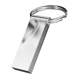 海康威视（HIKVISION）4GB USB2.0金属U盘X201银色 防尘防水便携圆环 电脑车载投标高速优盘系统盘