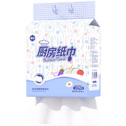 【食品可接触】漫花厨房纸巾厨房抽纸壁挂式厨房用纸吸水吸油纸 厨房用纸 2层 400张*2提