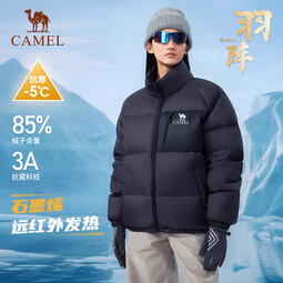 骆驼（CAMEL）户外羽绒服冬季新款女款男款加厚保暖石墨烯防泼水防风面包服