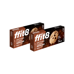 ffit8燕麦蛋白曲奇饼干高蛋白酥脆饼干零食网红零食休闲下午茶 【山姆同款】黑巧克力味 7g*16包*2盒装