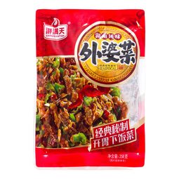 湘满天农家外婆菜258g下饭菜湖南特产湘西外婆菜袋装咸菜萝卜干 258g外婆菜*10包