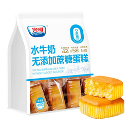 光明（Brilliant）水牛奶蛋糕无添加蔗糖早餐面包吐司儿童老人零食代餐 无蔗糖水牛奶蛋糕410g