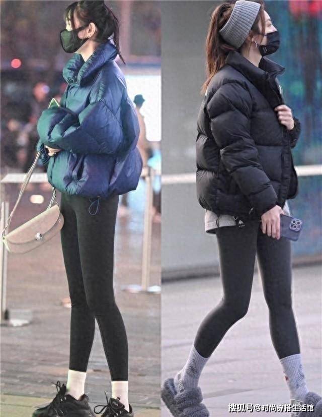 今年秋冬最流行的穿法：羽绒服+无痕裤，这样穿时髦减龄又保暖！