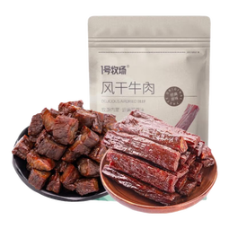 1号牧场内蒙古特产风干牛肉500克 牛肉干牛肉块组合装健身零食散装称重 原味500g组合装