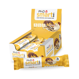 PhD智选smart蛋白棒64g*12支白巧香蕉能量代餐高健身运动减肥饱腹