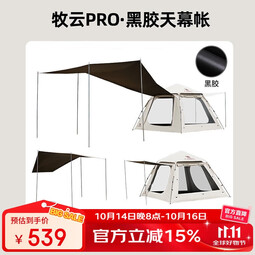 骆驼（CAMEL）户外黑胶天幕帐篷野营过夜便携式防晒防雨公园野餐露营装备 B631