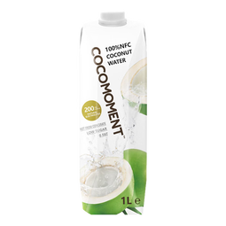 COCOMOMENT佳农旗下100%NFC椰子水泰国进口椰青椰汁补充天然电解质家庭装 泰国椰子水1L*6瓶