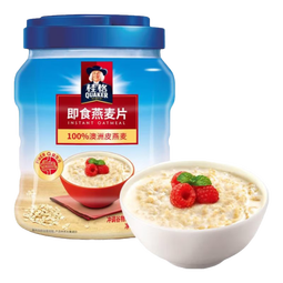 桂格（QUAKER）【整箱】即食早餐燕麦片饱腹燕麦1000g罐装营养早餐冲饮燕麦盒子 1000g即食罐子整箱装（12罐）