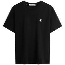 Calvin Klein Jeans夏季男女情侣中性印花休闲通勤ck纯棉宽松短袖T恤J325574 BEH-太空黑 S