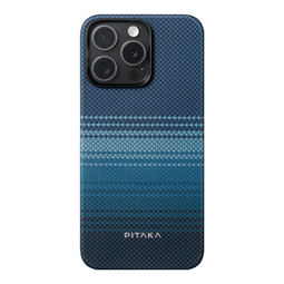 PITAKA适用苹果iPhone15ProMax手机壳W+日落月升艺术凯夫拉MagSafe磁吸超薄肤感男女款保护套非碳纤维