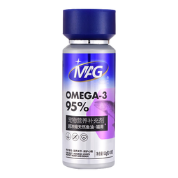 MAG【IFOS认证】深海猫咪鱼油胶囊有助防掉毛美毛卵磷脂宠物100粒