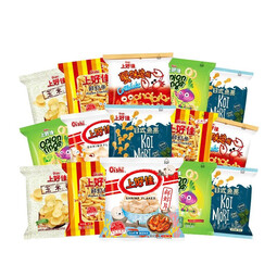 上好佳休闲小零食膨化食品虾片虾条小包装5-7g 42包(口味随机)