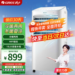 格力(GREE)空调扇家用冷风扇客厅卧室节能遥控制冷小空调扇办公移动省电冷风机负离子加湿单冷风扇水冷电扇 KS-15X60RD(15升大水箱 冷暖两用)