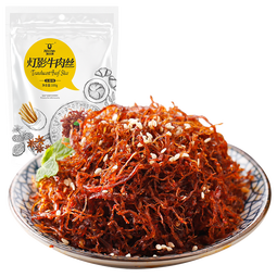 科尔沁 灯影牛肉丝  内蒙特产  肉干肉脯 休闲零食 五香味 100g*1袋