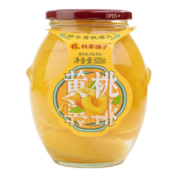 林家铺子黄桃罐头820g水果罐头纯糖熬制品牌爆款商超同售送礼礼品 【不添加阿斯巴甜】黄桃820g*2罐
