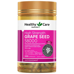 HealthyCare葡萄籽萃取胶囊58000 原花青素 亮肤提亮 澳洲原装进口200粒/瓶