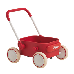 kidpop宝宝学步车1-3岁婴儿多功能手推车防侧翻可调速助步车 周岁礼物 【环保PP车斗】活力红