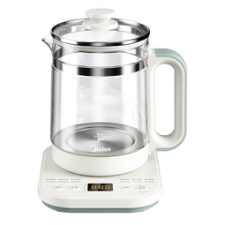 美的(Midea)养生壶大容量煮茶壶炖煮壶电热烧水壶恒温保温自动家用办公室花茶壶玻璃煮茶器煮小米 【超级新品】-全网爆款 1.8L