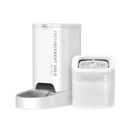 小佩宠物智能自动喂食器猫咪饮水机 猫粮狗粮远程控制自动定时定量  SOLO喂食器+SOLO SE饮水机