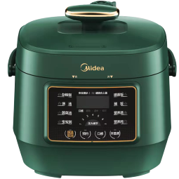 美的（Midea）电压力锅小型电高压锅小容量2.5L开学宿舍留学压力锅电饭煲智能多功能迷你家用高压1-2-3人小绿锅 【高压快煮】智能预约煮火锅 2.5L